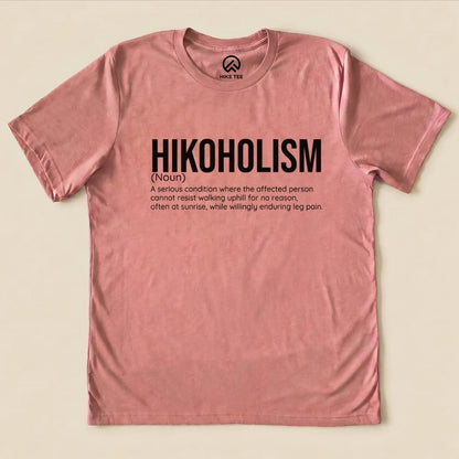 Hike Tee T-Shirt Heather Mauve / S Hikoholism Definition