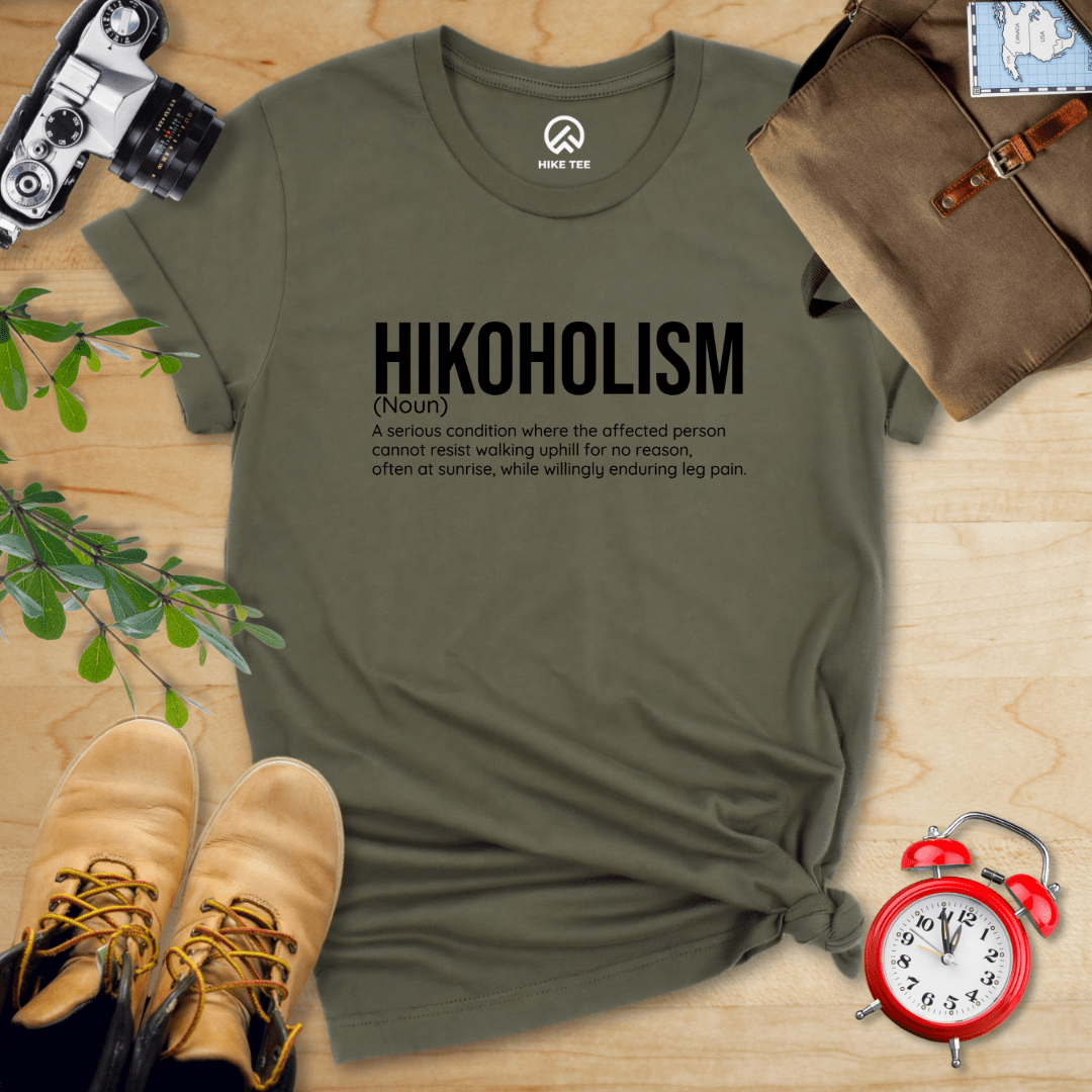 Hike Tee T-Shirt Military Green / S Hikoholism Definition