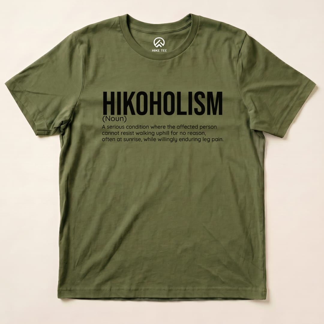 Hike Tee T-Shirt Military Green / S Hikoholism Definition