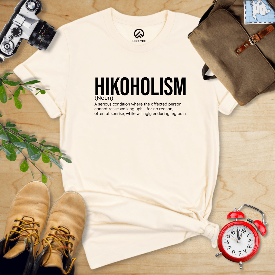 Hike Tee T-Shirt Natural / S Hikoholism Definition