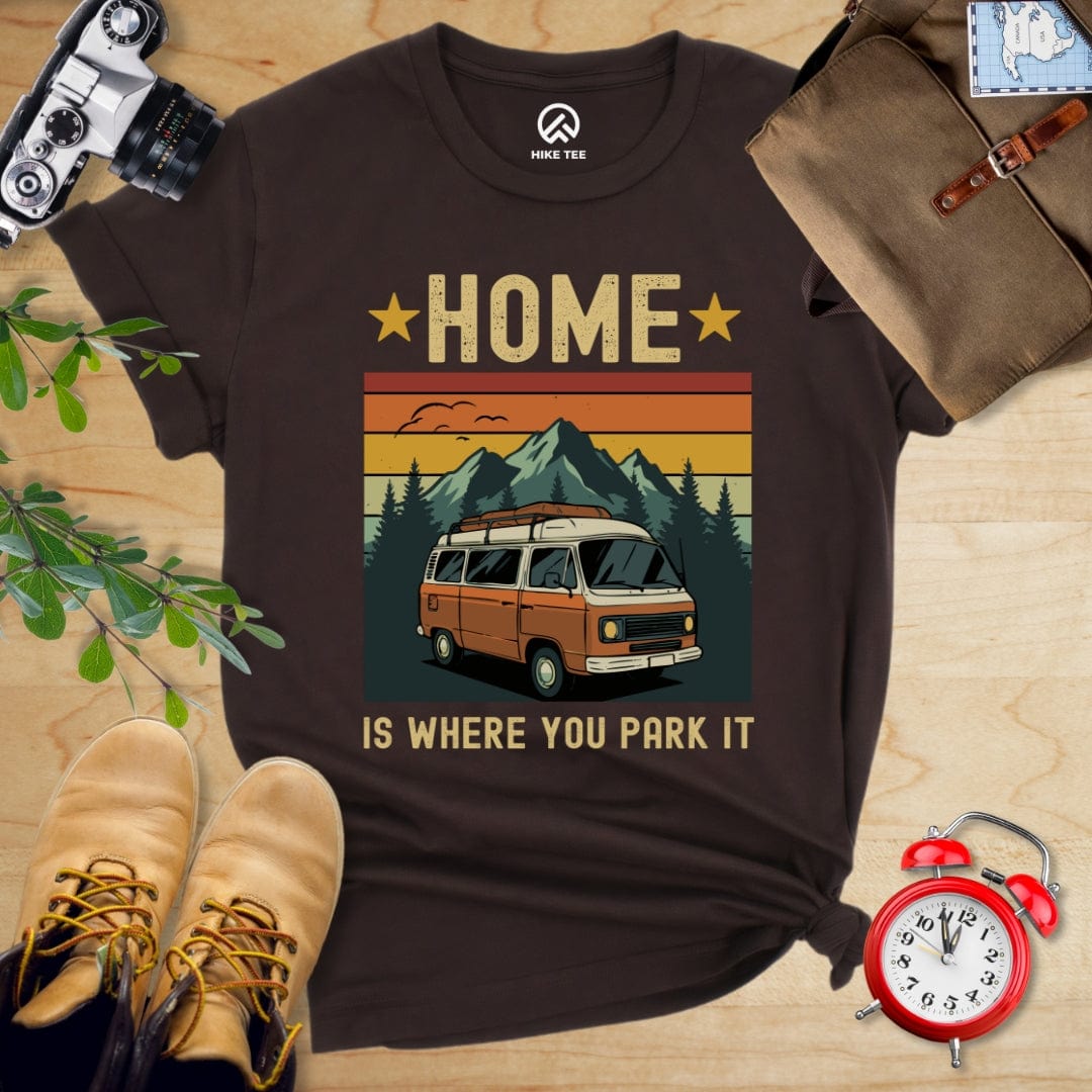 Hike Tee T-Shirt Brown / S Home Is Where You Park Is Shirt