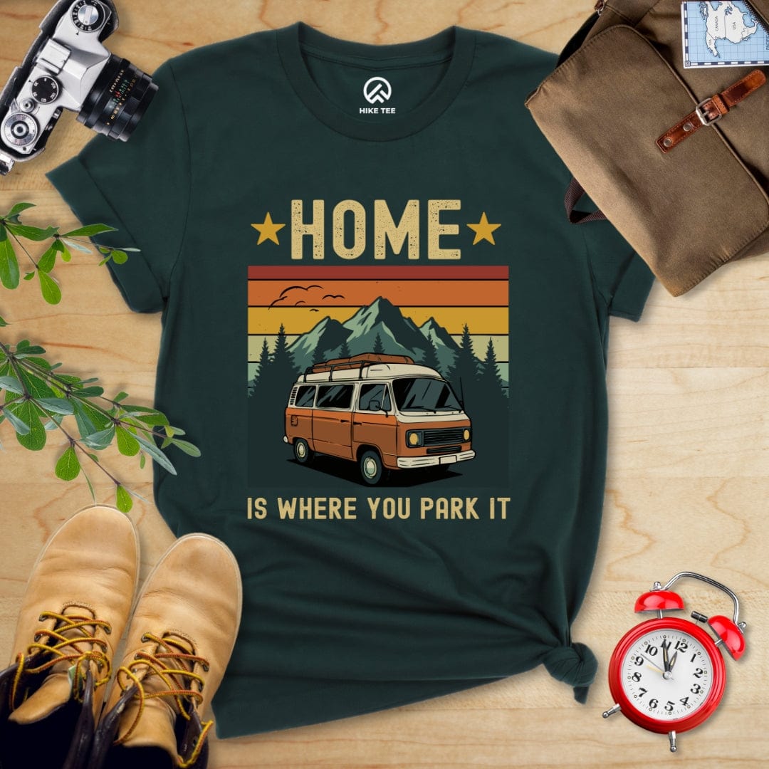 Hike Tee T-Shirt Forest / S Home Is Where You Park Is Shirt