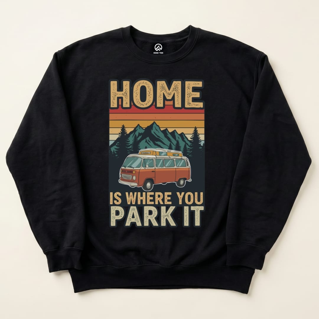 Home Park It Sweatshirt Hike Tee Sweatshirt Black / S