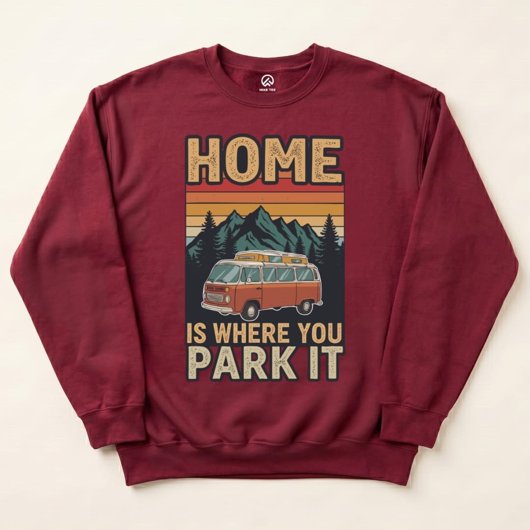 Home Park It Sweatshirt Hike Tee Sweatshirt Maroon / S