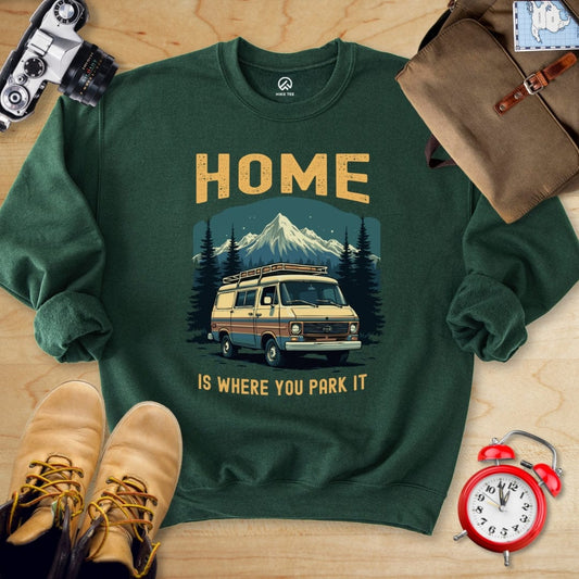 Hike Tee Sweatshirt Forest Green / S Home Parked Sweatshirt