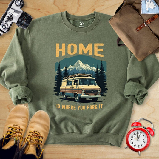 Hike Tee Sweatshirt Military Green / S Home Parked Sweatshirt