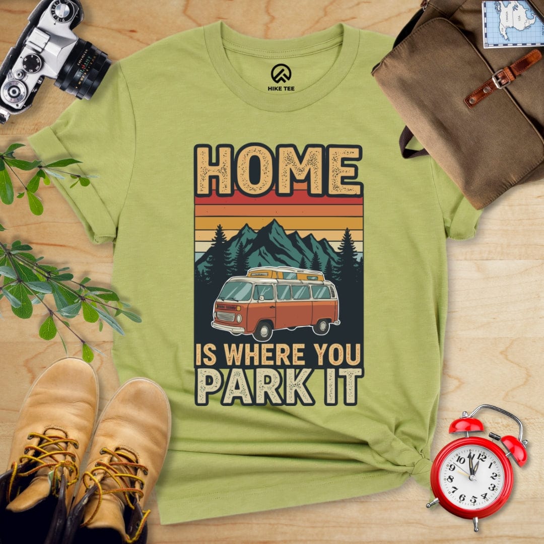 Hike Tee T-Shirt Heather Green / S Home You Park It Shirt