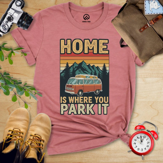 Hike Tee T-Shirt Heather Mauve / S Home You Park It Shirt