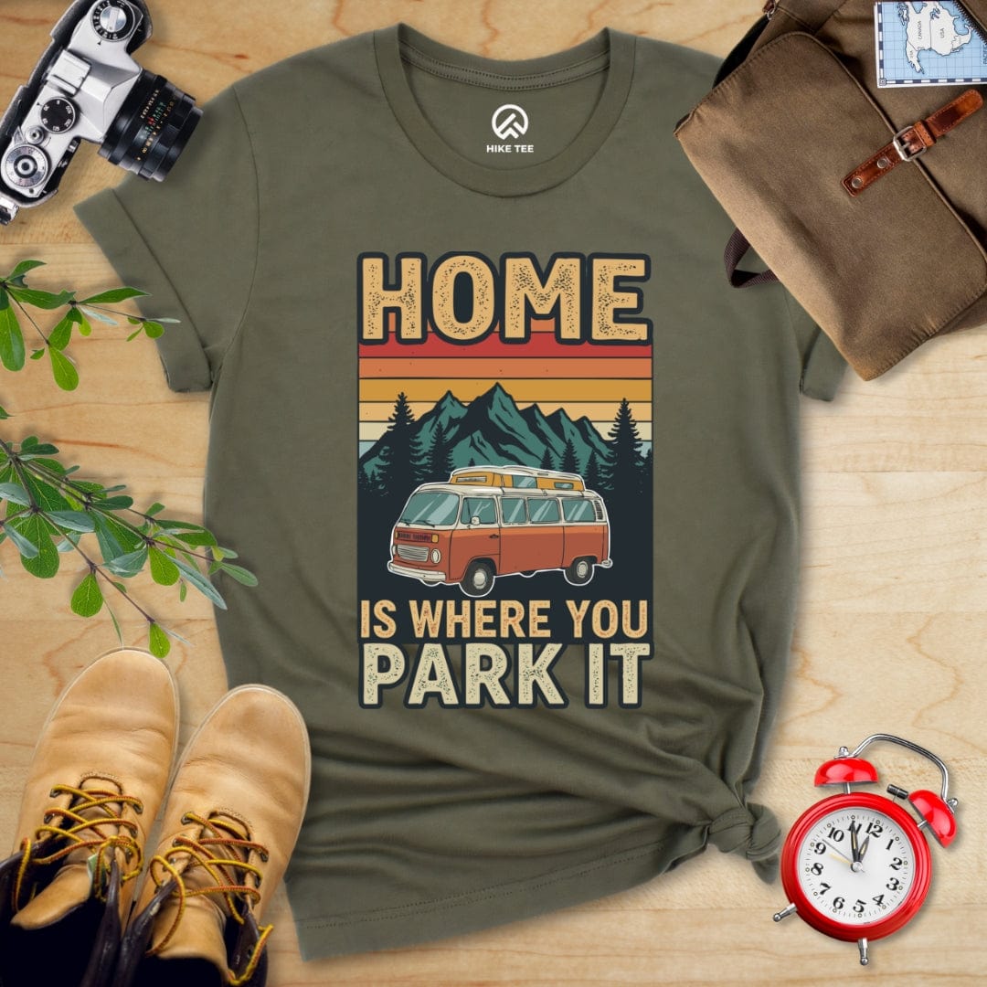 Hike Tee T-Shirt Military Green / S Home You Park It Shirt