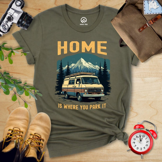 Hike Tee T-Shirt Military Green / S Home You Park It Shirt