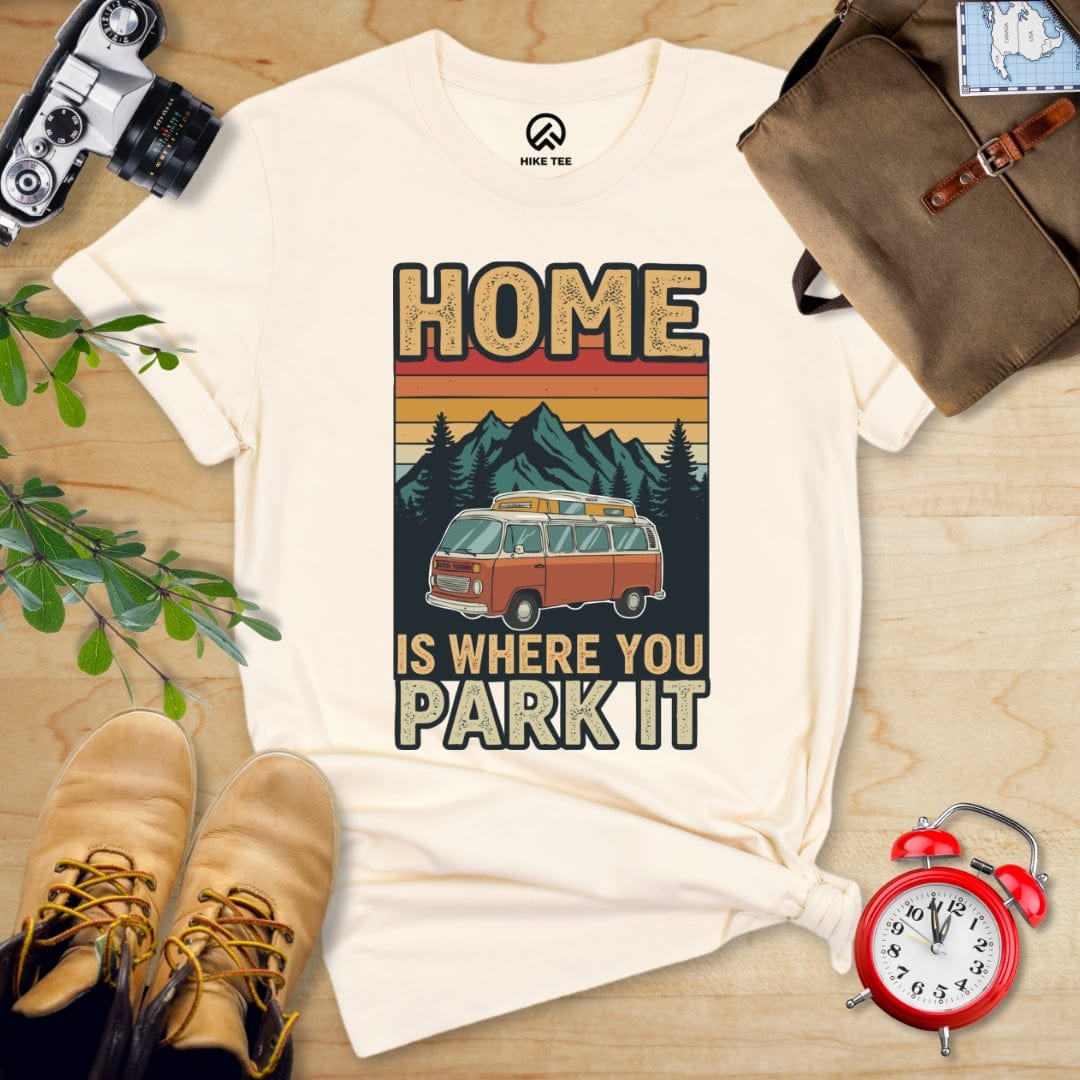 Hike Tee T-Shirt Natural / S Home You Park It Shirt