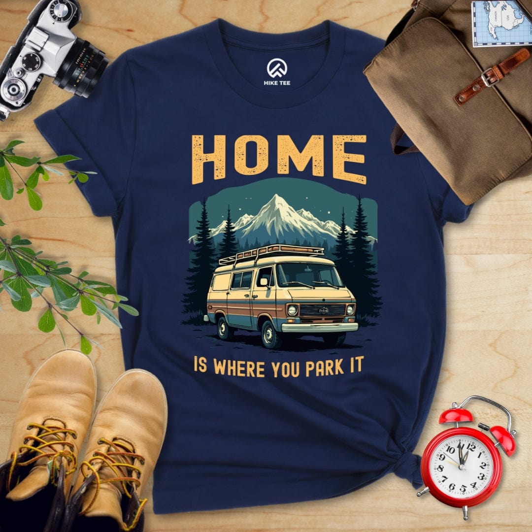 Hike Tee T-Shirt Navy / S Home You Park It Shirt