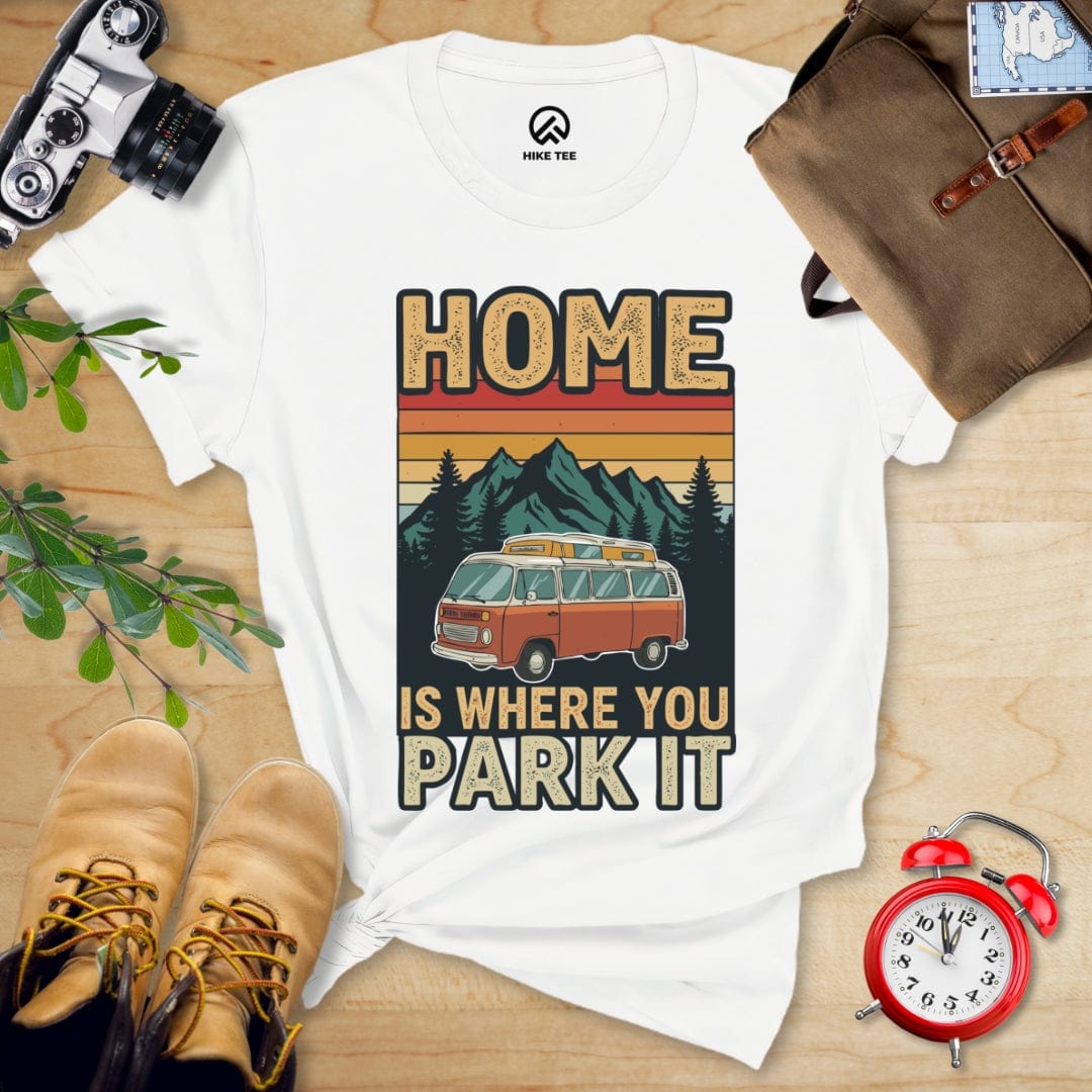 Hike Tee T-Shirt White / S Home You Park It Shirt