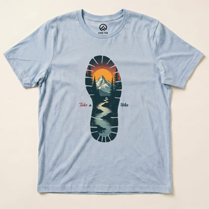 Hike Tee T-Shirt Baby Blue / S Horizon Footprint Shirt