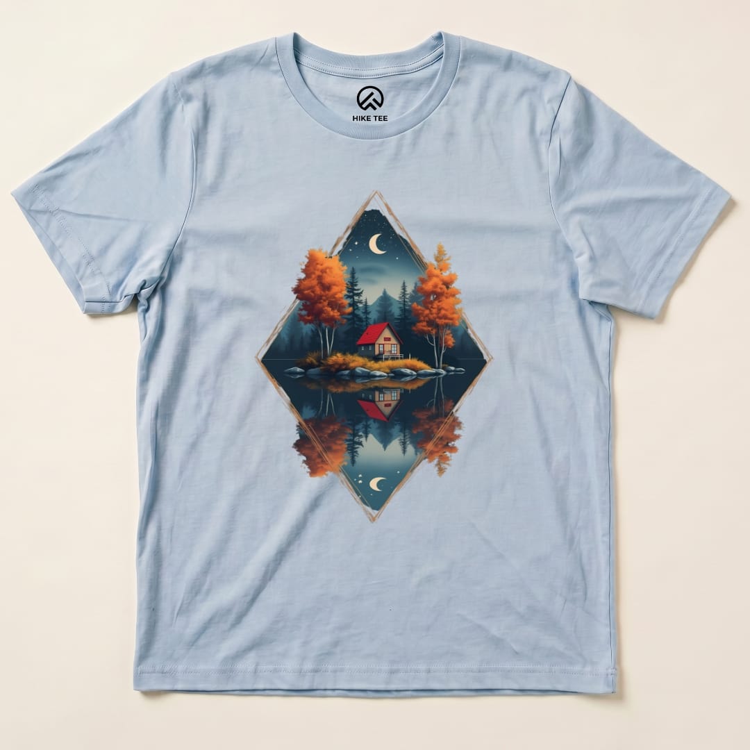 House By The Lake Shirt Hike Tee T-Shirt Baby Blue / S