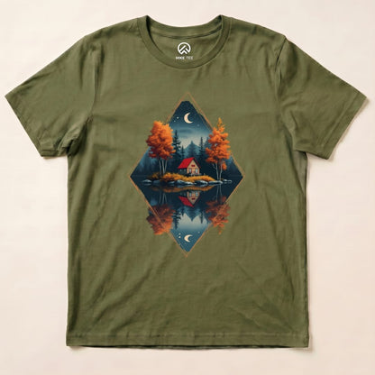 House By The Lake Shirt Hike Tee T-Shirt Military Green / S
