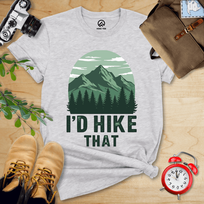 Hike Tee T-Shirt Athletic Heather / S I'D Hike That Shirt