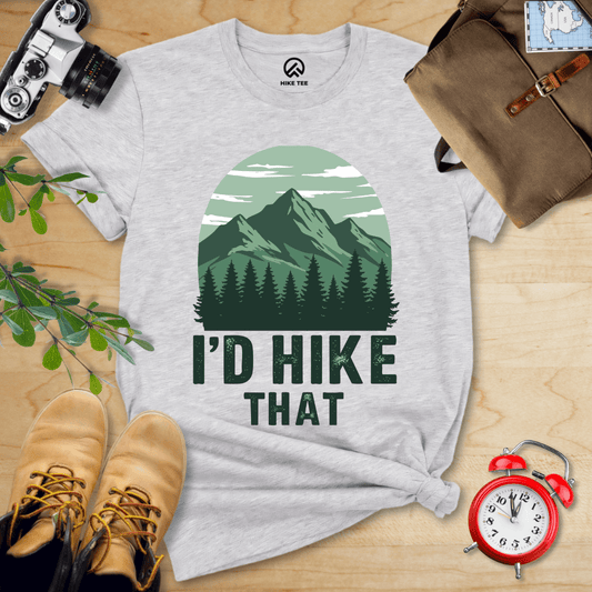 Hike Tee T-Shirt Athletic Heather / S I'D Hike That Shirt