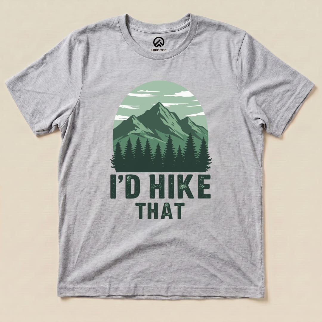 I'D Hike That Shirt Hike Tee T-Shirt Athletic Heather / S