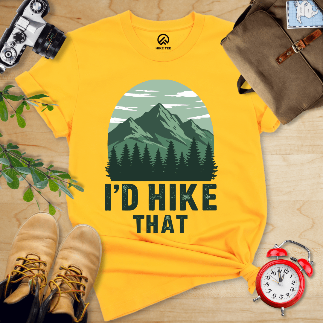 Hike Tee T-Shirt Gold / S I'D Hike That Shirt