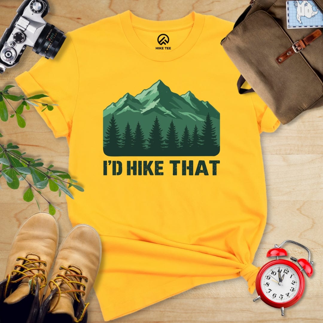 Hike Tee T-Shirt Gold / S I'D Hike That Shirt