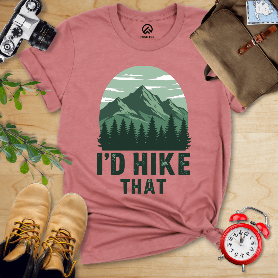 Hike Tee T-Shirt Heather Mauve / S I'D Hike That Shirt