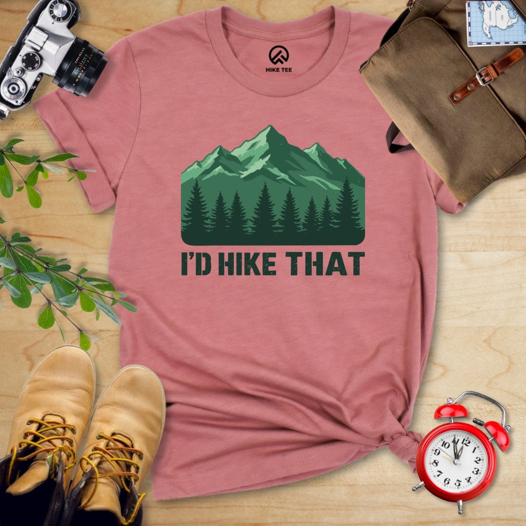 Hike Tee T-Shirt Heather Mauve / S I'D Hike That Shirt