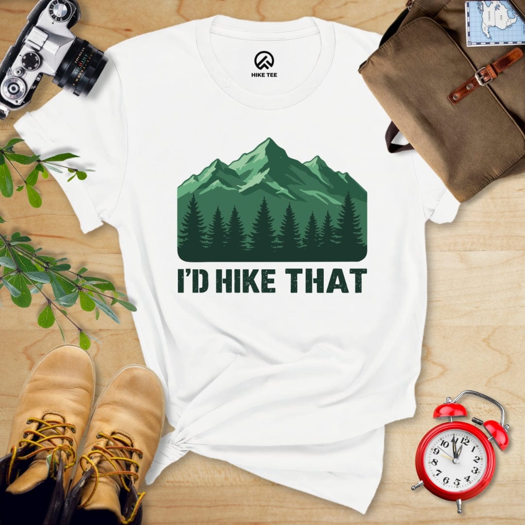 Hike Tee T-Shirt White / S I'D Hike That Shirt
