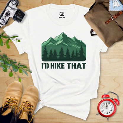 Hike Tee T-Shirt White / S I'D Hike That Shirt