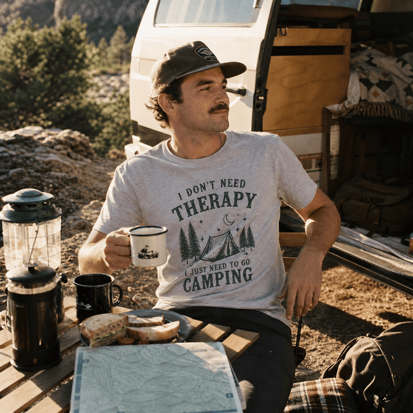 I don't need therapy Camping Shirt Hike Tee T-Shirt