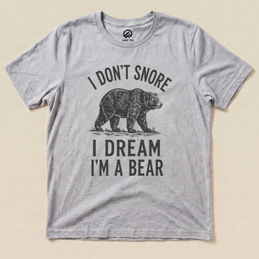 I dream I'm a Bear Shirt Hike Tee T-Shirt Athletic Heather / S