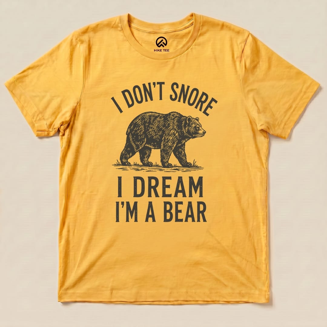 I dream I'm a Bear Shirt Hike Tee T-Shirt Gold / S