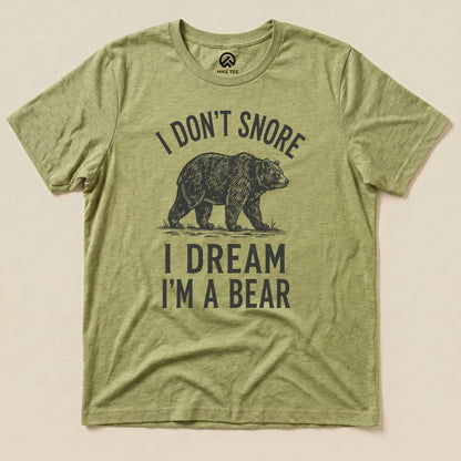 I dream I'm a Bear Shirt Hike Tee T-Shirt Heather Green / S