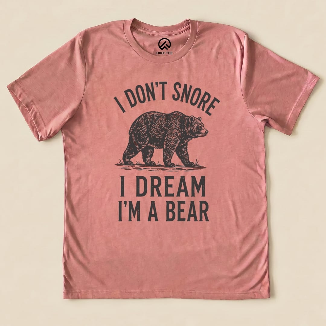 I dream I'm a Bear Shirt Hike Tee T-Shirt Heather Mauve / S