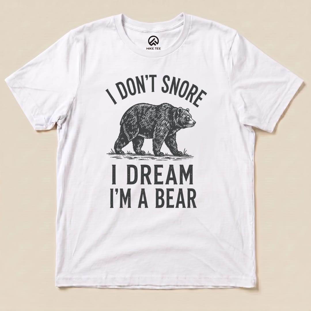 I dream I'm a Bear Shirt Hike Tee T-Shirt White / S
