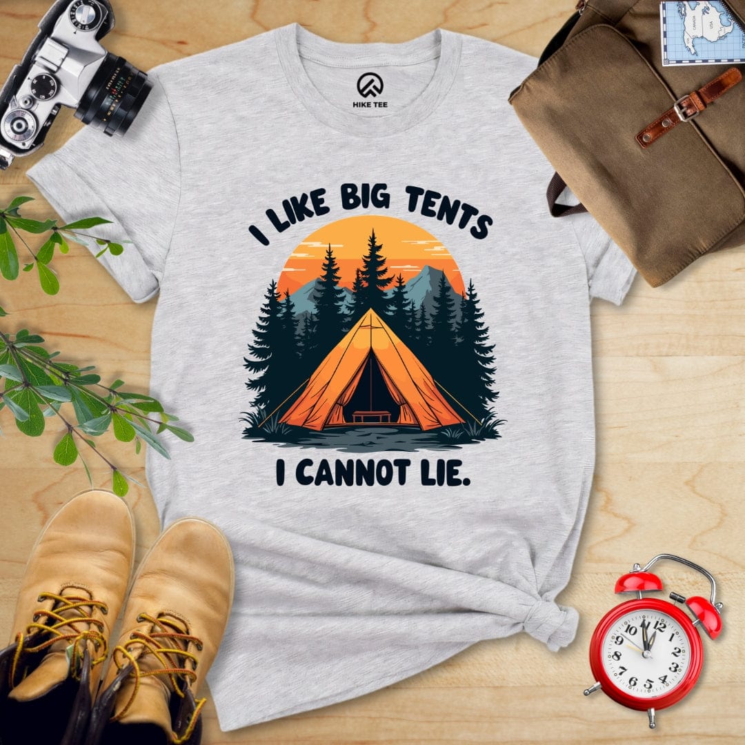 Hike Tee T-Shirt Athletic Heather / S I Like Big Tents Shirt