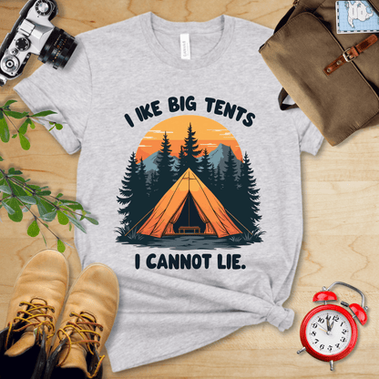 Printify T-Shirt Athletic Heather / S I Like Big Tents Shirt