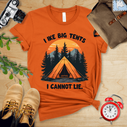 Printify T-Shirt Autumn / S I Like Big Tents Shirt