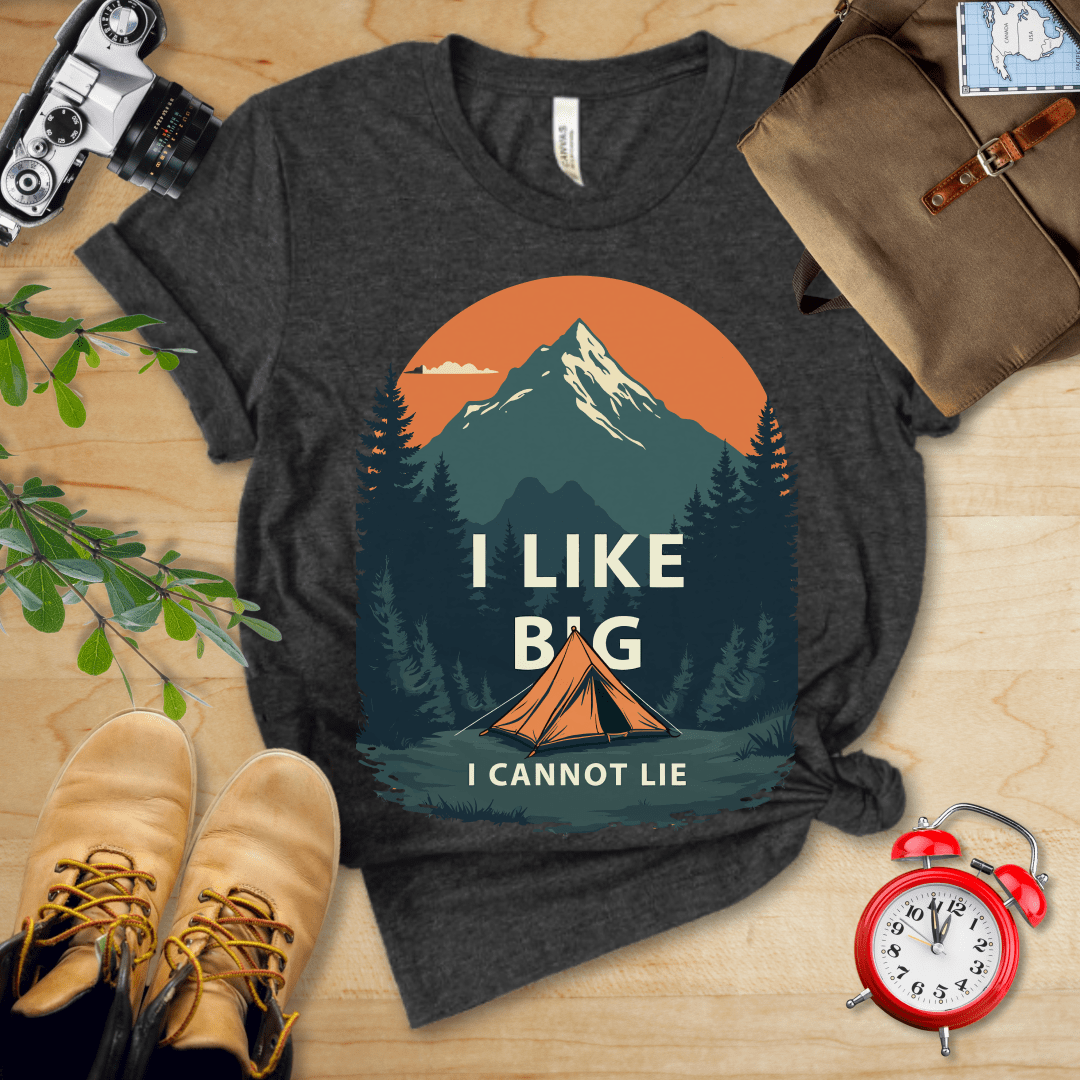 Printify T-Shirt Dark Grey Heather / S I Like Big Tents Shirt