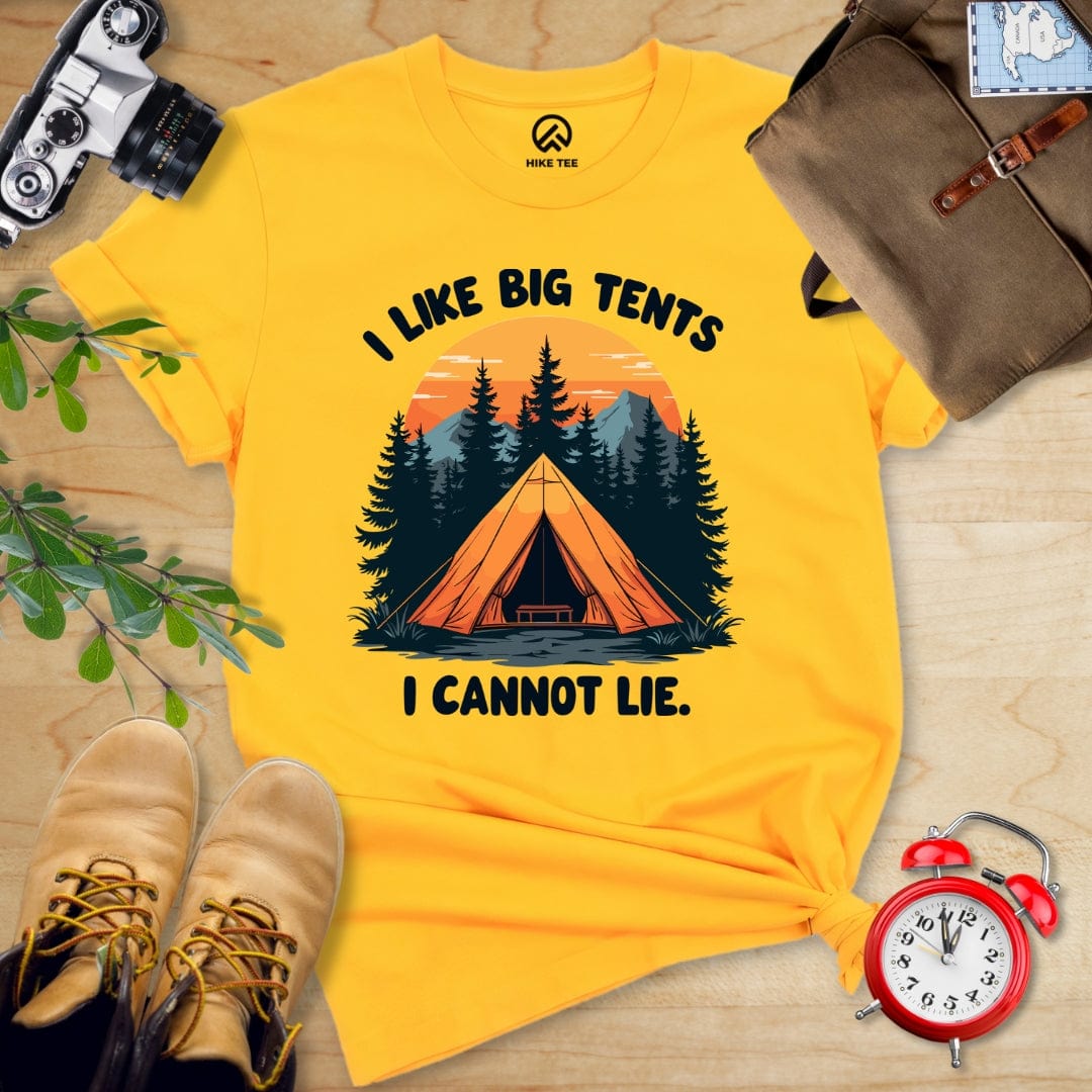 Hike Tee T-Shirt Gold / S I Like Big Tents Shirt
