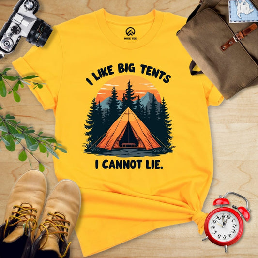 Hike Tee T-Shirt Gold / S I Like Big Tents Shirt