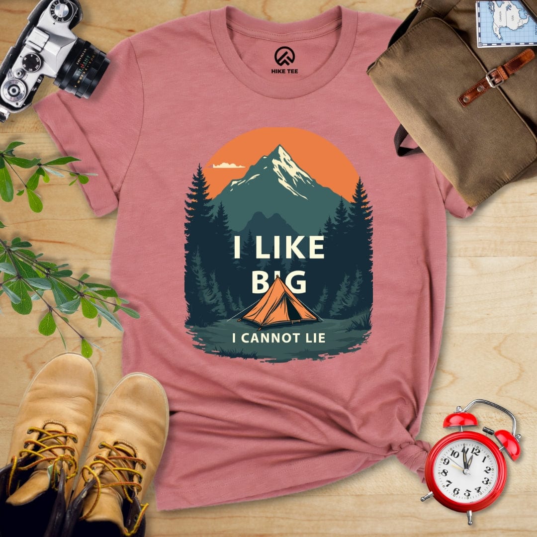 Hike Tee T-Shirt Heather Mauve / S I Like Big Tents Shirt