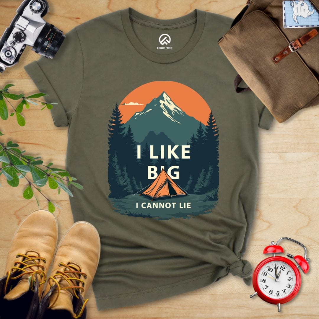 Hike Tee T-Shirt Military Green / S I Like Big Tents Shirt