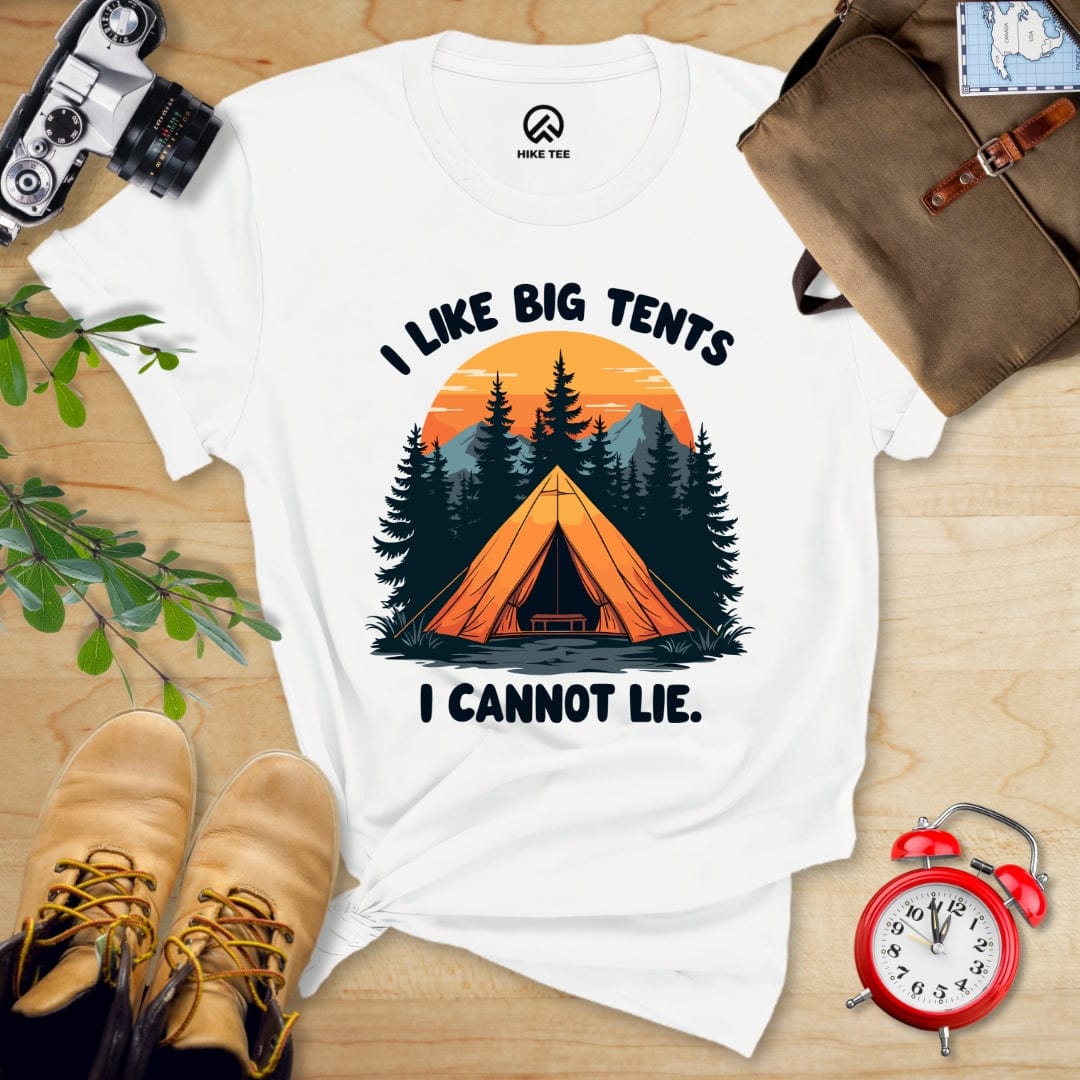 Hike Tee T-Shirt White / S I Like Big Tents Shirt