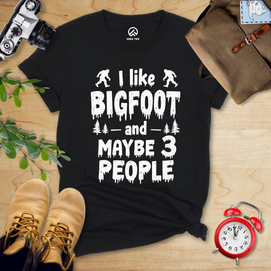 Hike Tee T-Shirt Black / S I Like Bigfoot Shirt