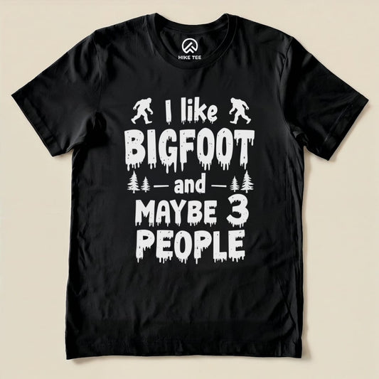 Hike Tee T-Shirt Black / S I Like Bigfoot Shirt