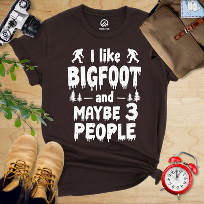 Hike Tee T-Shirt Brown / S I Like Bigfoot Shirt