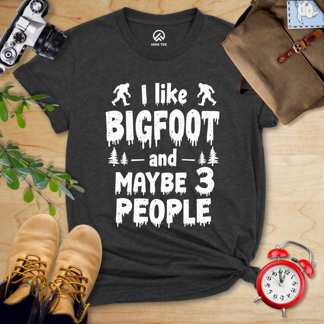 Hike Tee T-Shirt Dark Grey Heather / S I Like Bigfoot Shirt