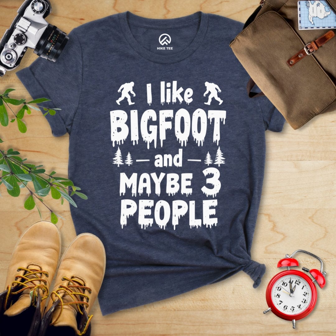 Hike Tee T-Shirt Heather Navy / S I Like Bigfoot Shirt
