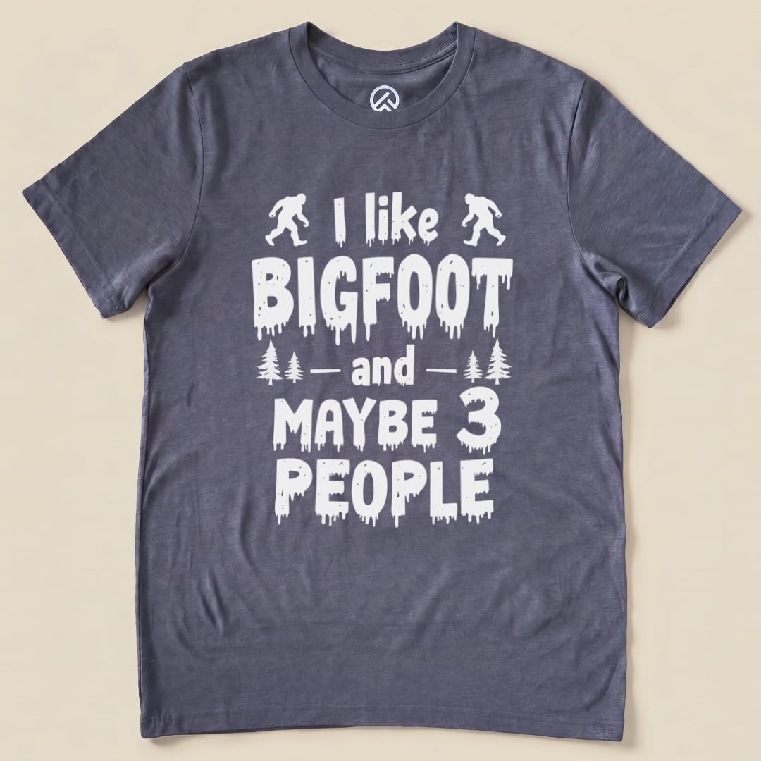 Hike Tee T-Shirt Heather Navy / S I Like Bigfoot Shirt